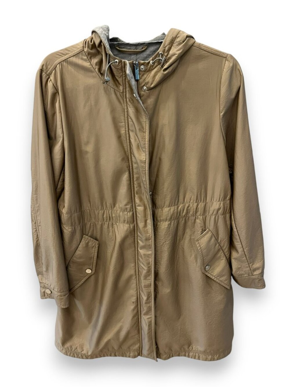 Marella Sport by MaxMara Tan Water-resistant Jacket with Grey Jersey Lining